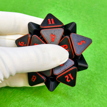 Fidget Dice | One Colour - Smooth | 3D Printed Squishy D20 for Tabletop Gamers & RPG Fans - Six Sided Society