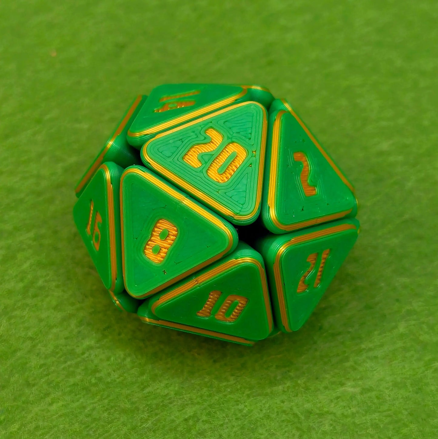 Fidget Dice | One Colour - Smooth | 3D Printed Squishy D20 for Tabletop Gamers & RPG Fans - Six Sided Society