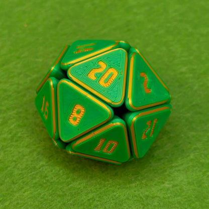Fidget Dice | One Colour - Smooth | 3D Printed Squishy D20 for Tabletop Gamers & RPG Fans - Six Sided Society