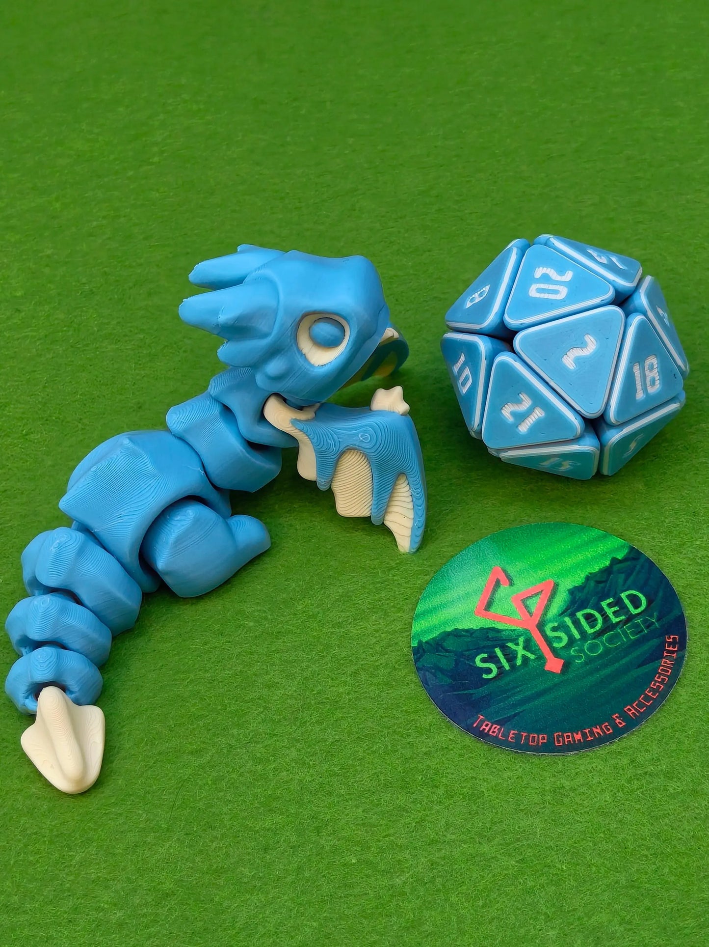 Flexi Marrow Dragon | 3D Printed Fantasy Companion - Six Sided Society