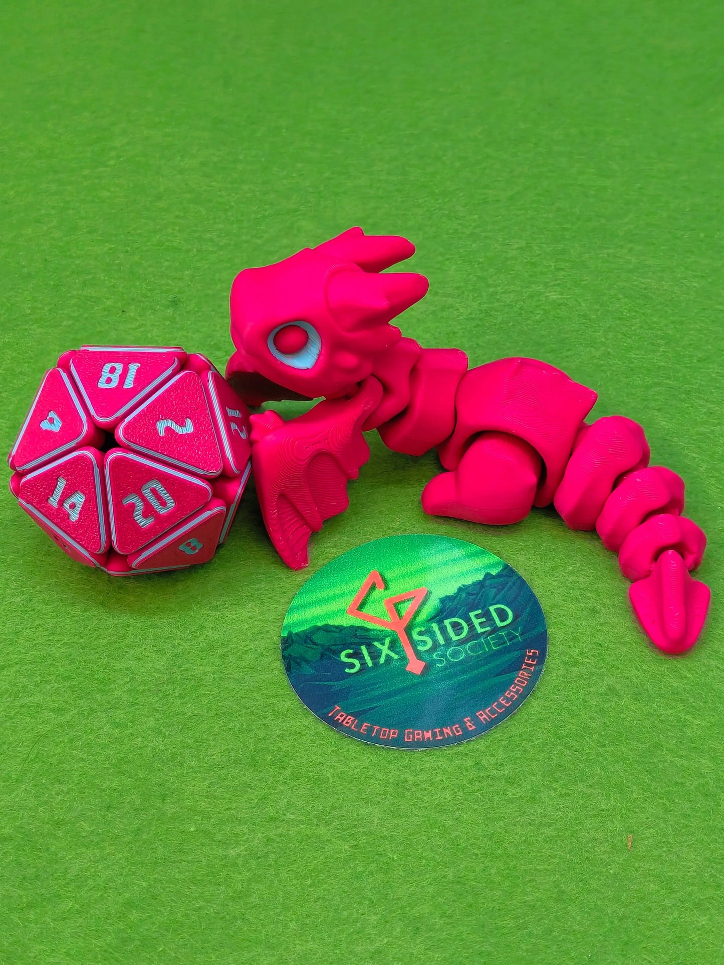Flexi Marrow Dragon | 3D Printed Fantasy Companion - Six Sided Society