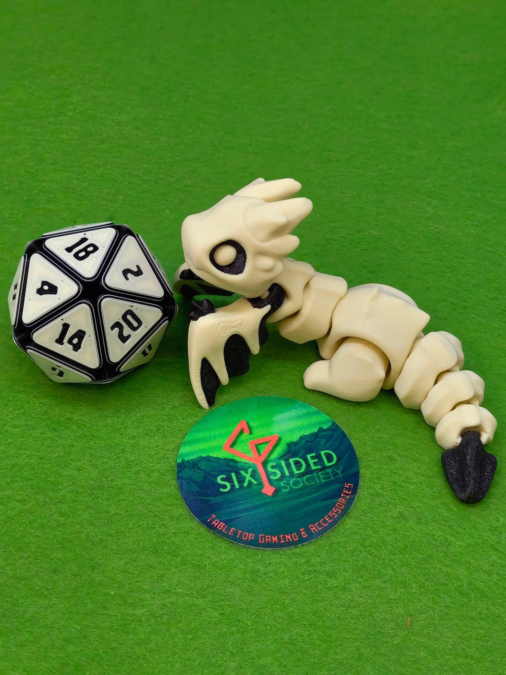 Flexi Marrow Dragon | 3D Printed Fantasy Companion - Six Sided Society