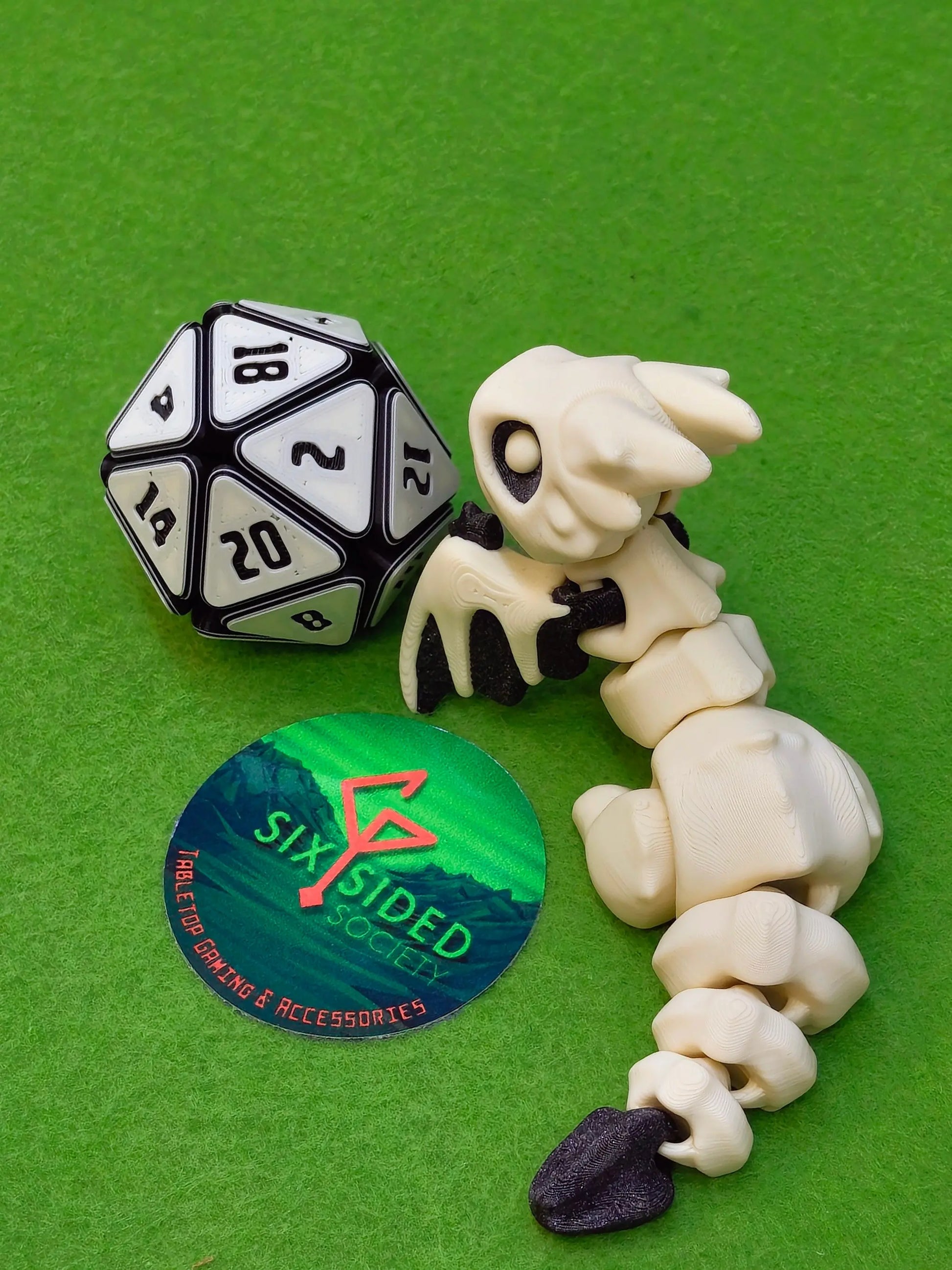 Flexi Marrow Dragon | 3D Printed Fantasy Companion - Six Sided Society