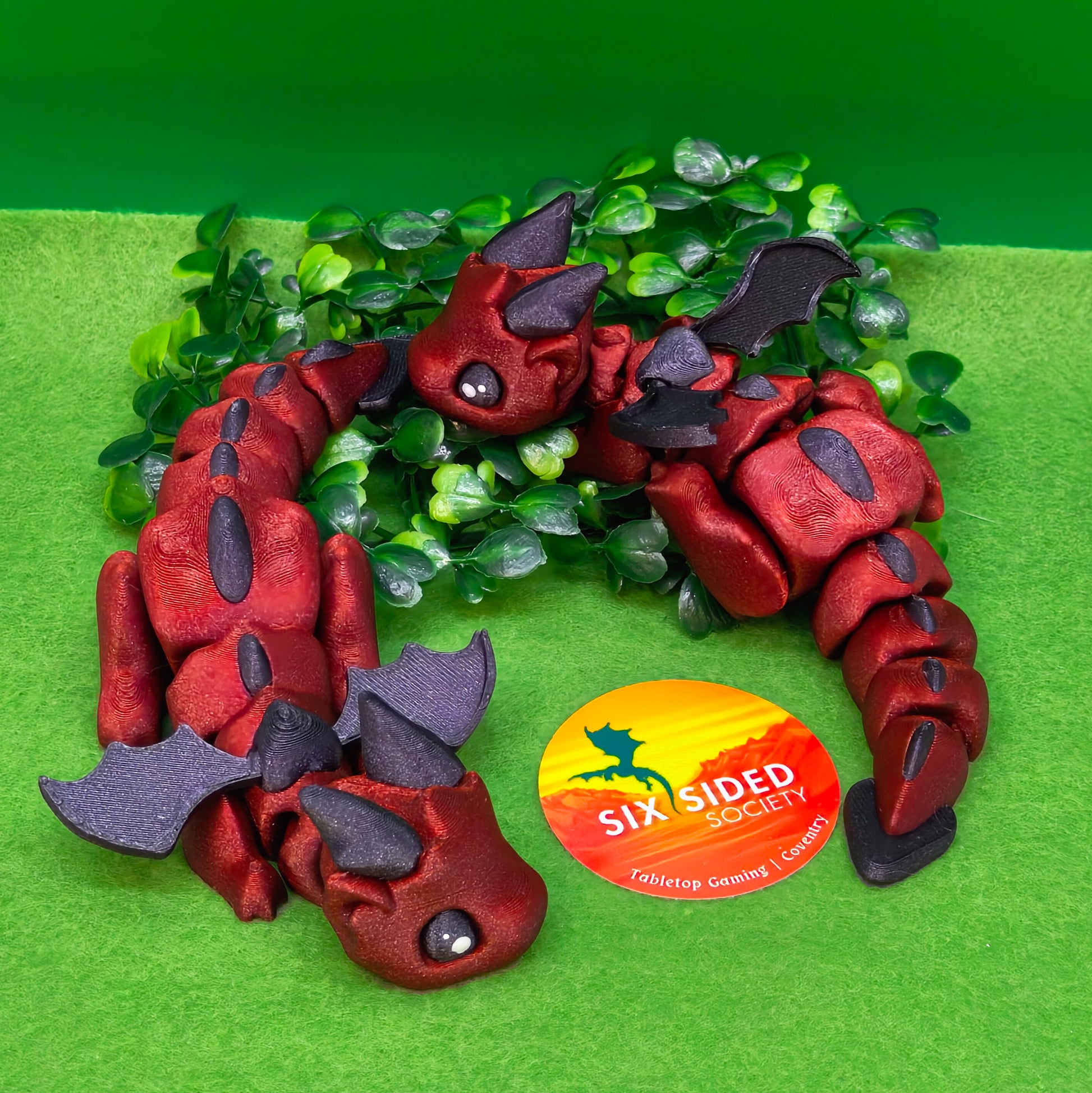 3D Printed Baby Dragon |  Fidget Gaming Buddy, Fantasy Decor & Collectible Gift - Six Sided Society