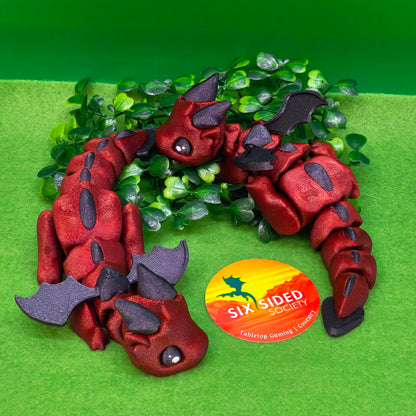 3D Printed Baby Dragon |  Fidget Gaming Buddy, Fantasy Decor & Collectible Gift - Six Sided Society