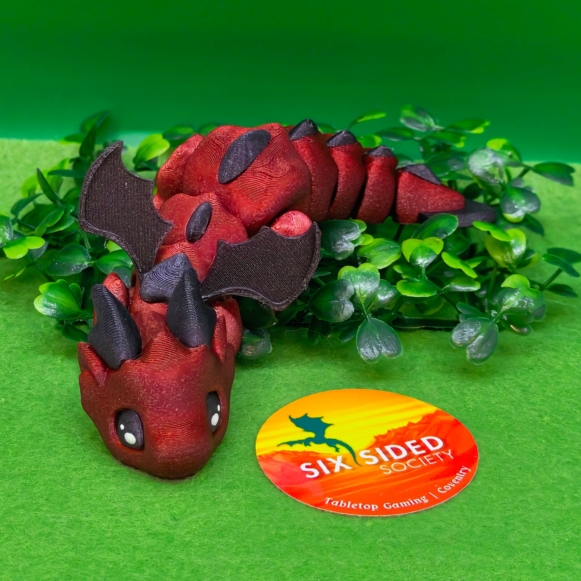 3D Printed Baby Dragon |  Fidget Gaming Buddy, Fantasy Decor & Collectible Gift - Six Sided Society