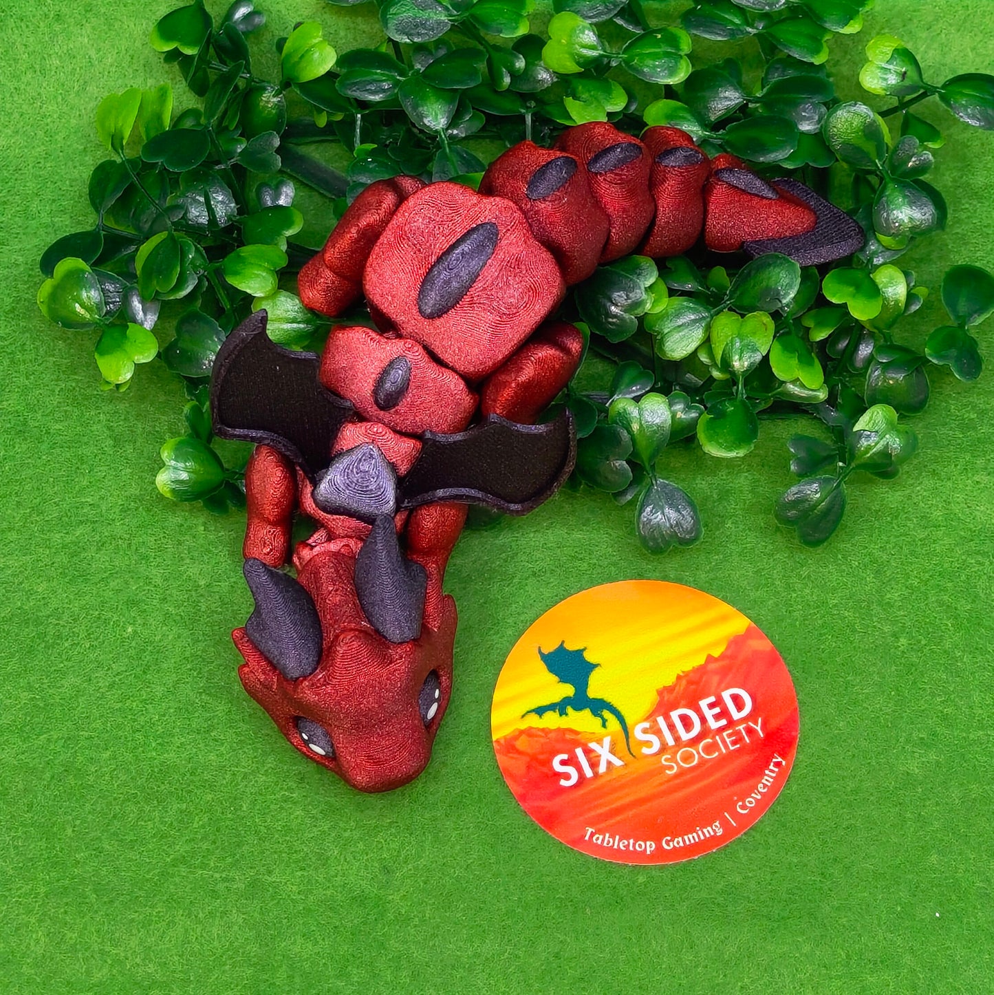 3D Printed Baby Dragon |  Fidget Gaming Buddy, Fantasy Decor & Collectible Gift - Six Sided Society