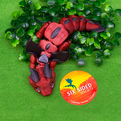 3D Printed Baby Dragon |  Fidget Gaming Buddy, Fantasy Decor & Collectible Gift - Six Sided Society