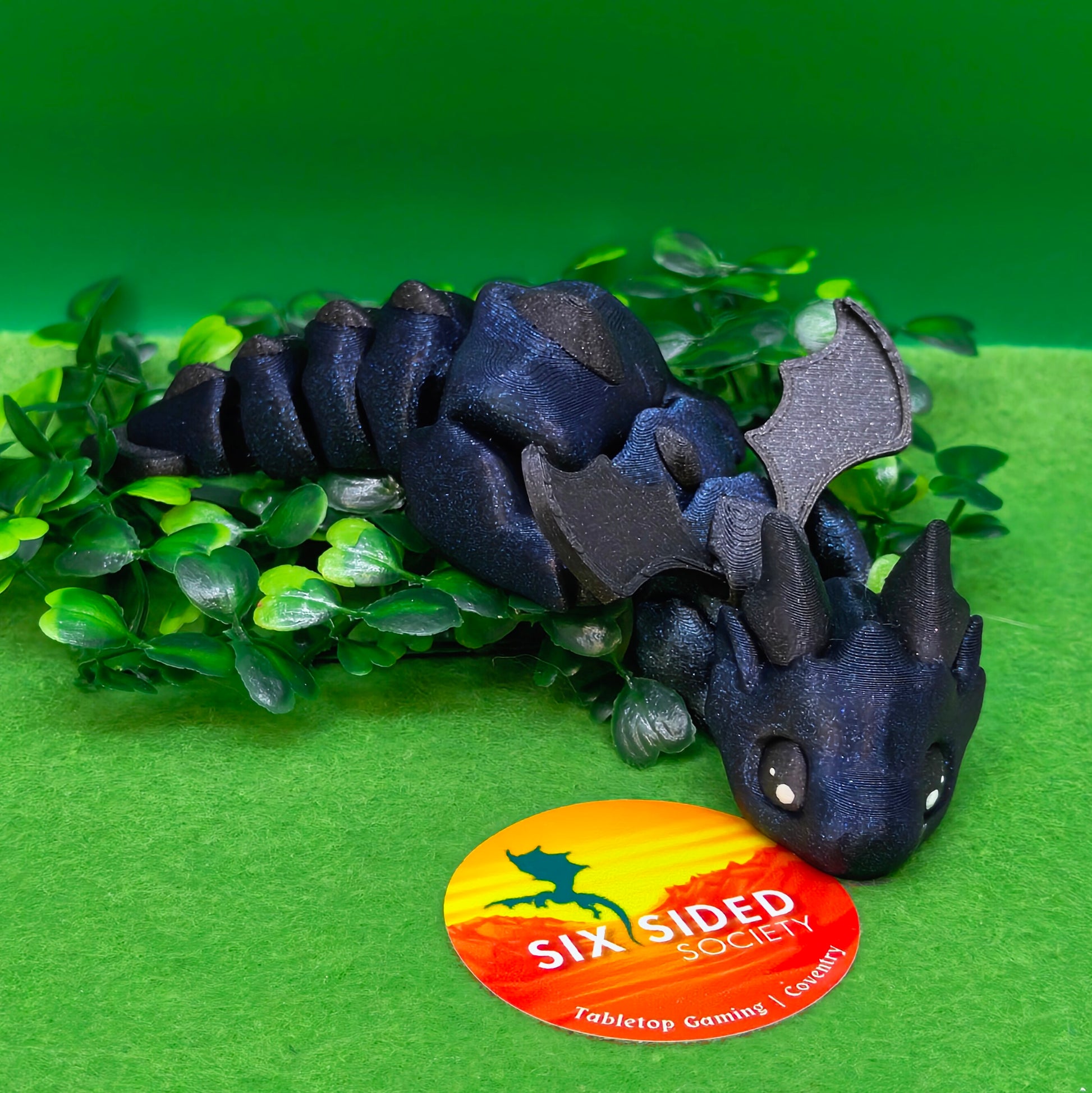 3D Printed Baby Dragon |  Fidget Gaming Buddy, Fantasy Decor & Collectible Gift - Six Sided Society