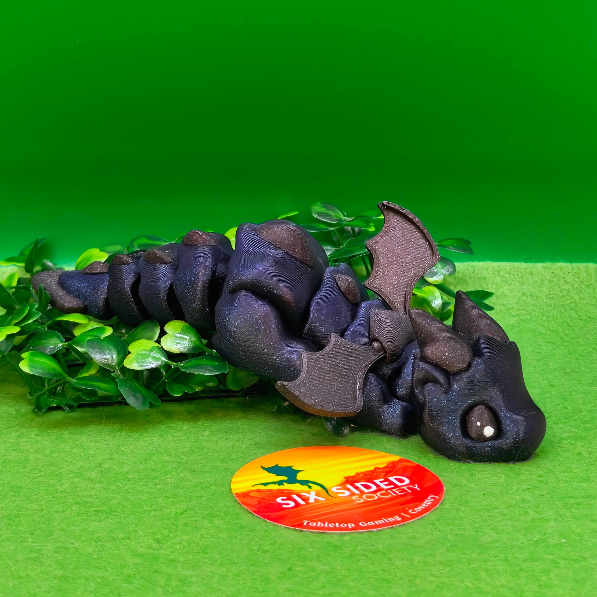 3D Printed Baby Dragon |  Fidget Gaming Buddy, Fantasy Decor & Collectible Gift - Six Sided Society