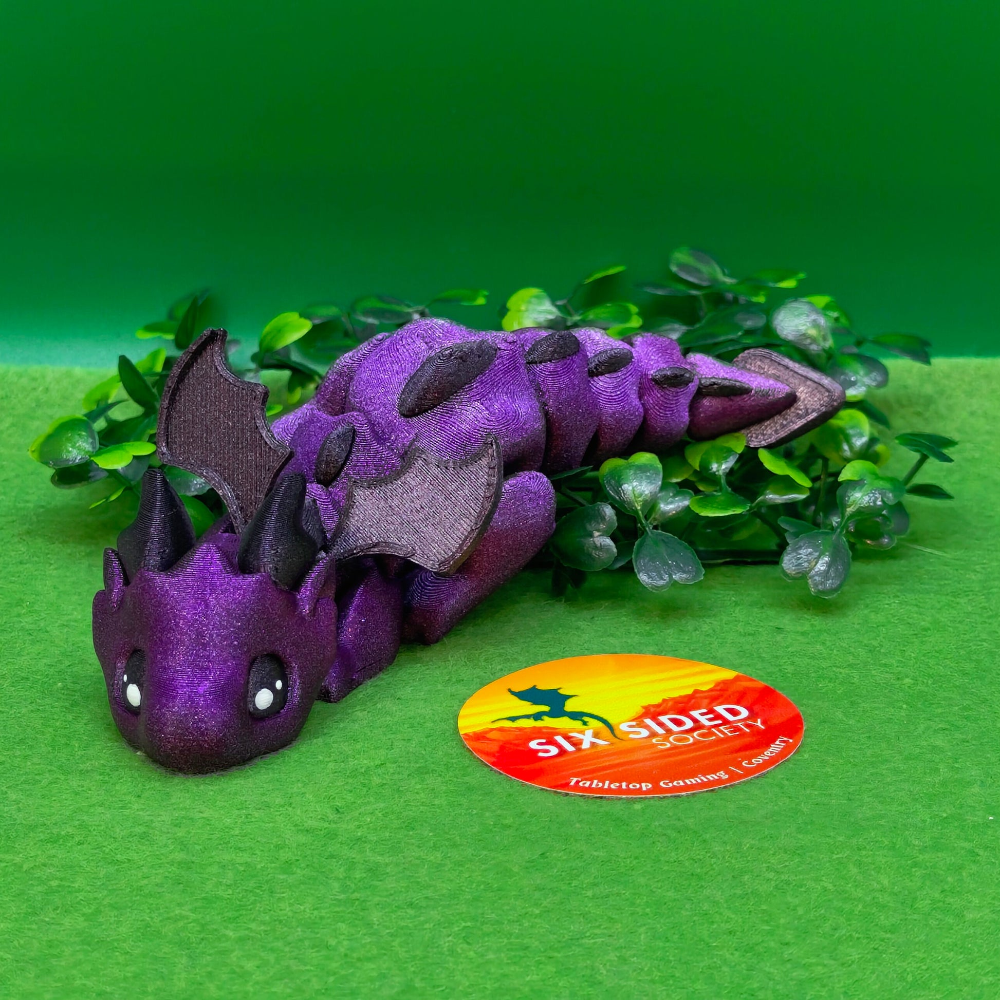 3D Printed Baby Dragon |  Fidget Gaming Buddy, Fantasy Decor & Collectible Gift - Six Sided Society