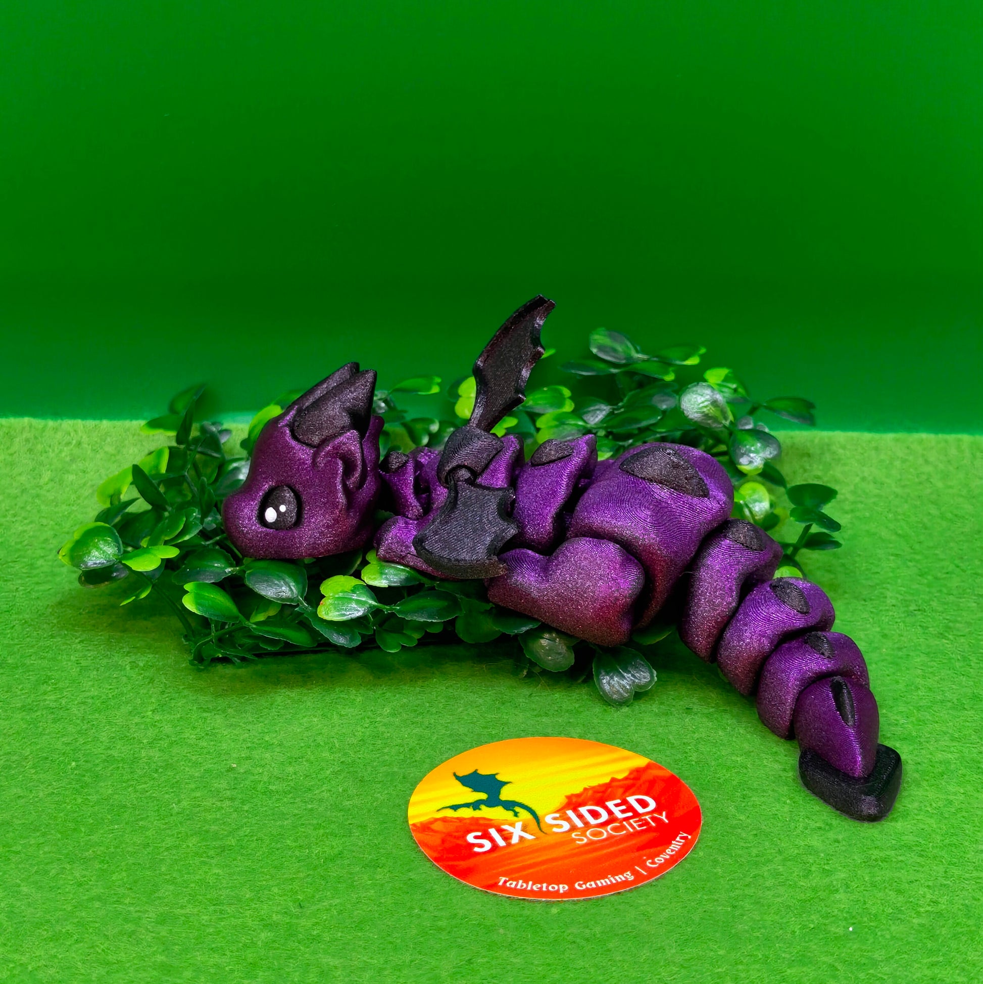 3D Printed Baby Dragon |  Fidget Gaming Buddy, Fantasy Decor & Collectible Gift - Six Sided Society