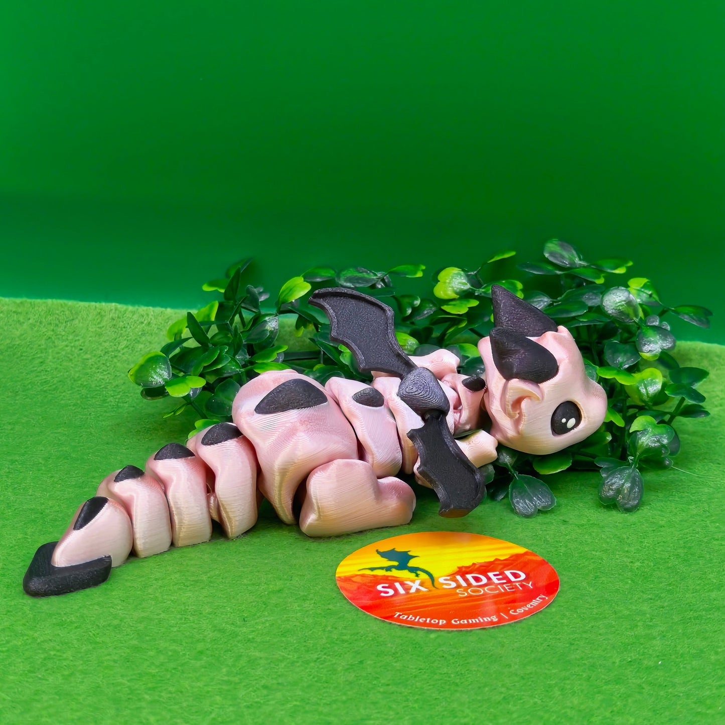 3D Printed Baby Dragon |  Fidget Gaming Buddy, Fantasy Decor & Collectible Gift - Six Sided Society