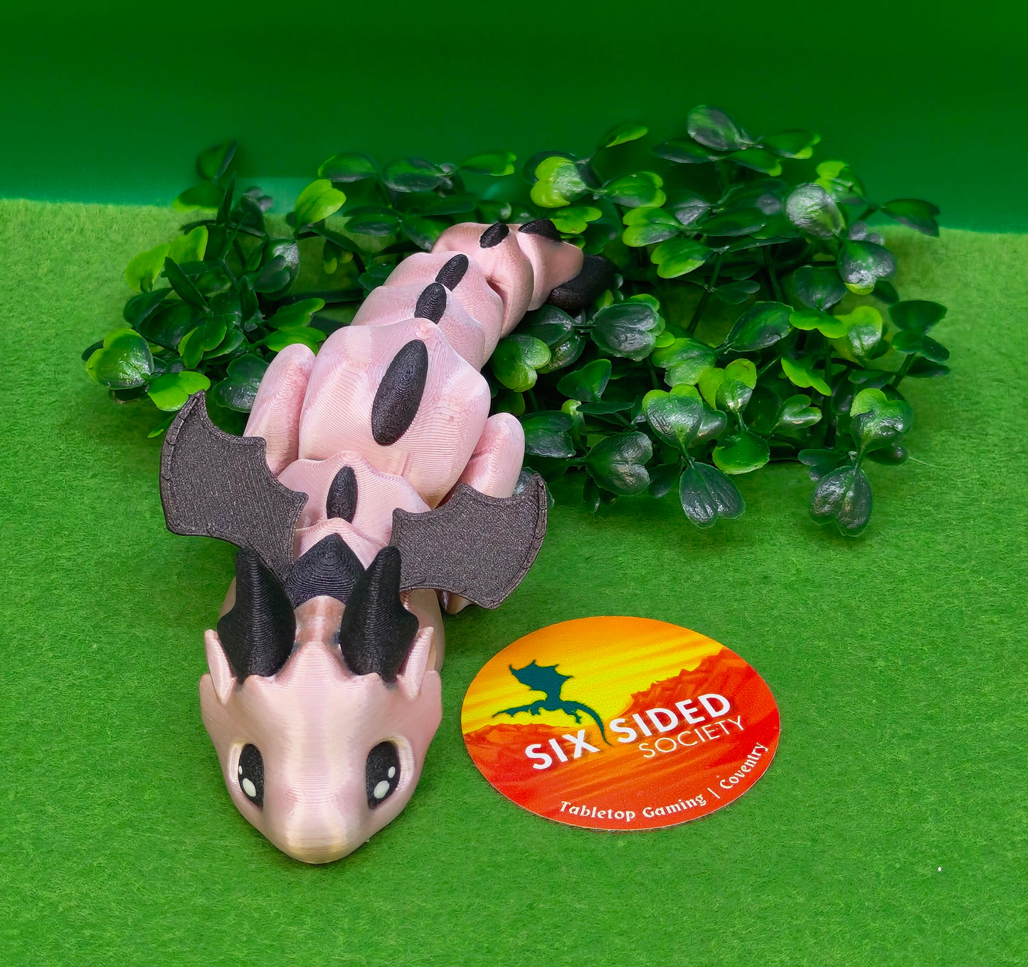 3D Printed Baby Dragon |  Fidget Gaming Buddy, Fantasy Decor & Collectible Gift - Six Sided Society