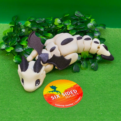 3D Printed Baby Dragon |  Fidget Gaming Buddy, Fantasy Decor & Collectible Gift - Six Sided Society