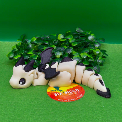 3D Printed Baby Dragon |  Fidget Gaming Buddy, Fantasy Decor & Collectible Gift - Six Sided Society