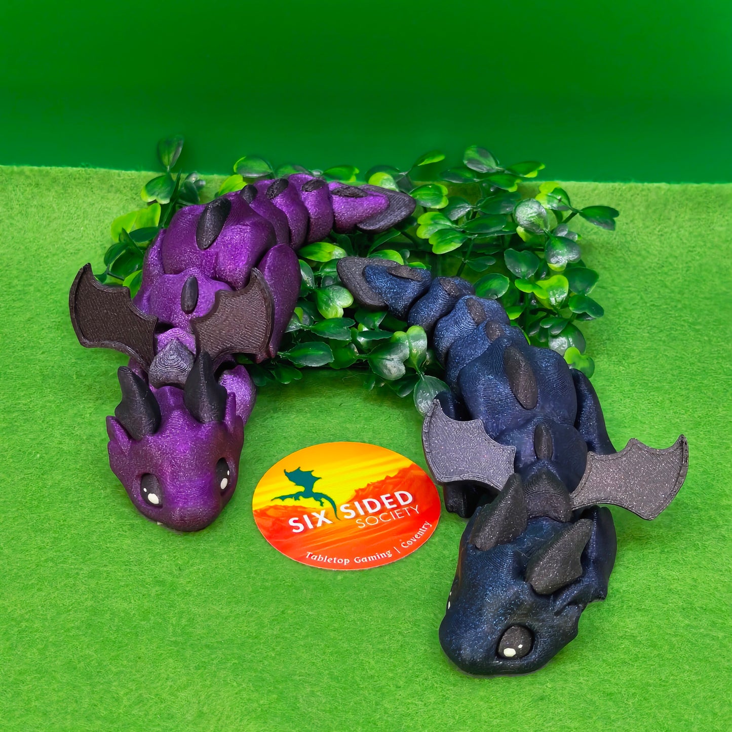 3D Printed Baby Dragon |  Fidget Gaming Buddy, Fantasy Decor & Collectible Gift - Six Sided Society