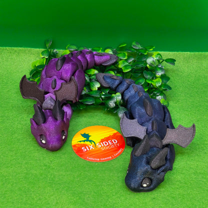 3D Printed Baby Dragon |  Fidget Gaming Buddy, Fantasy Decor & Collectible Gift - Six Sided Society