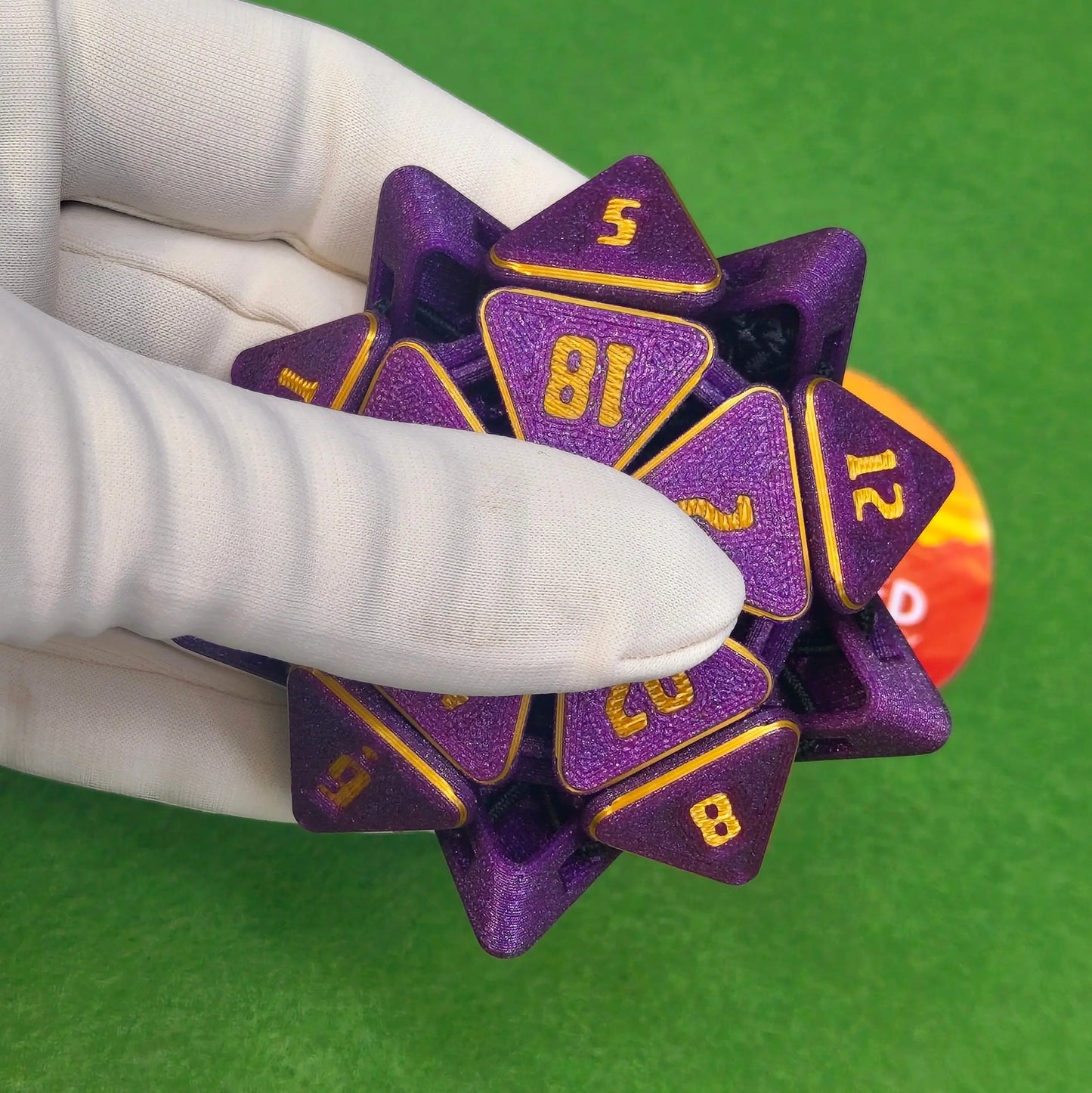 Fidget Dice | One Colour - Textured |3D Printed Squishy D20 for Tabletop Gamers & RPG Fans Six Sided Society