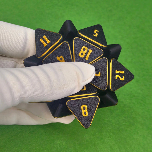 Fidget Dice | One Colour - Textured |3D Printed Squishy D20 for Tabletop Gamers & RPG Fans Six Sided Society