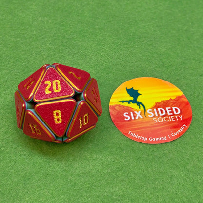 Fidget Dice | Rainbow - Textured |3D Printed Squishy D20 for Tabletop Gamers & RPG Fans Six Sided Society