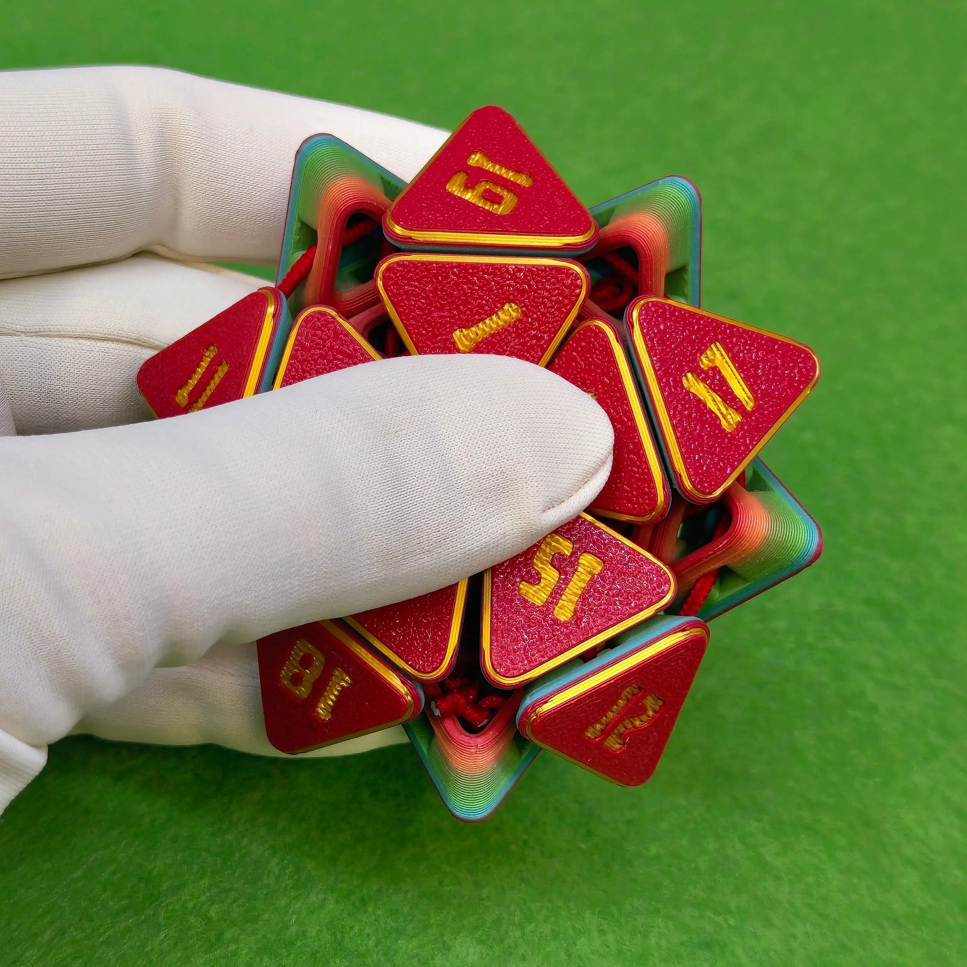 Fidget Dice | Rainbow - Textured |3D Printed Squishy D20 for Tabletop Gamers & RPG Fans Six Sided Society