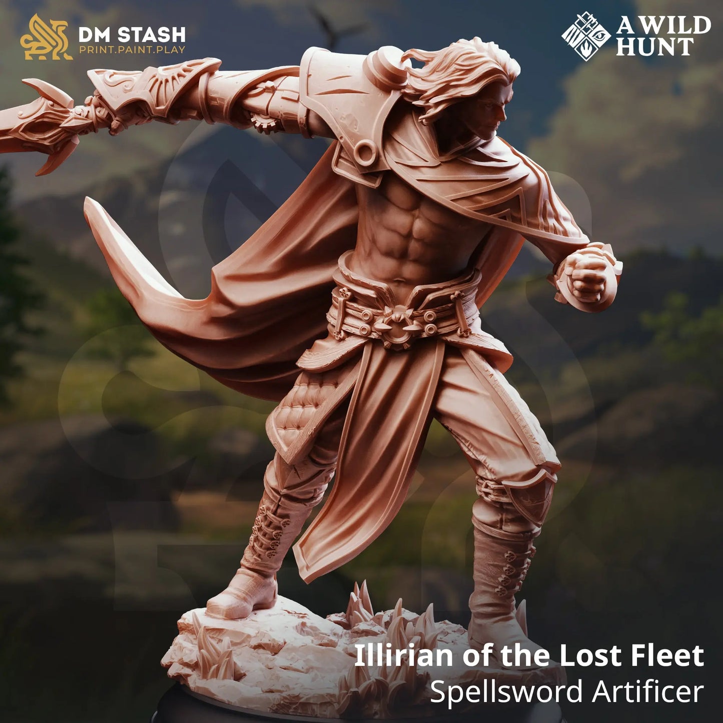 3D Printed Resin Miniature | 32mm Scale |  The Wild Hunt - Elf - Six Sided Society