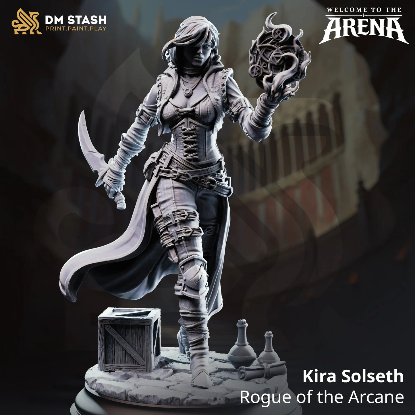 3D Printed Resin Miniature | 32mm Scale | The Arena - Human Six Sided Society
