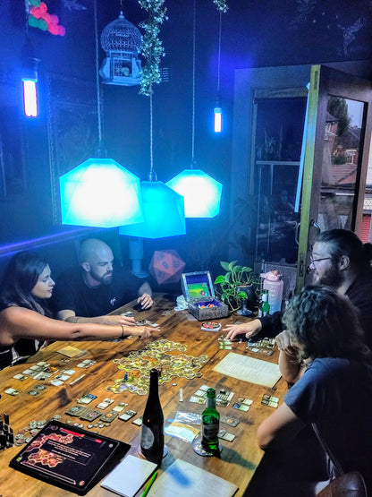 Boardgame social Coventry, tabletop gaming Six Sided Society. The Lord of the Rings - Journeys in Middle-Earth. LOTR One night. Five heroes. Middle-earth awaits. Step into the world of Middle-earth like never before in The Lord of the Rings - a new hybrid board game that blends the strategy and structure of board gaming with the immersive storytelling of tabletop RPGs.
