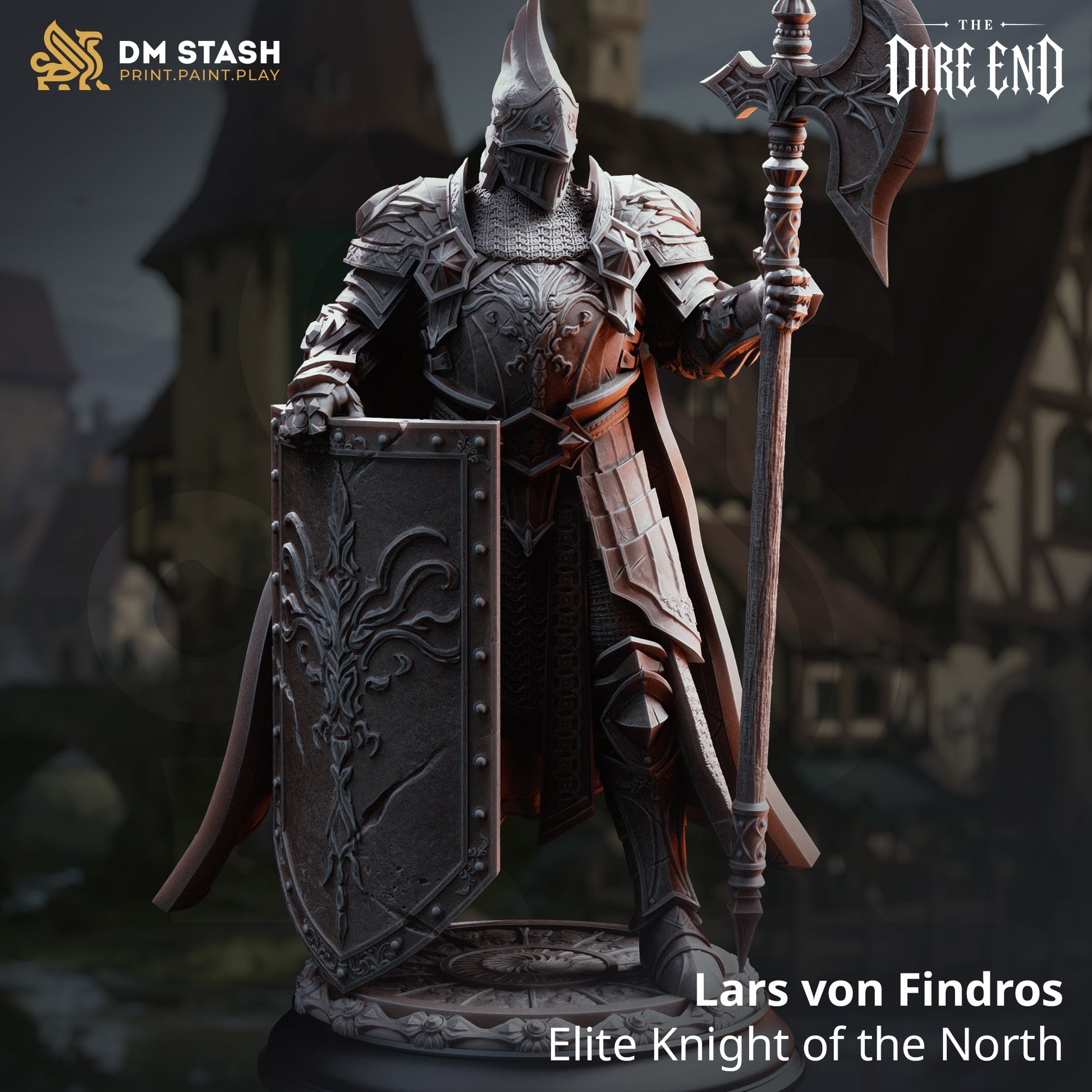 3D Printed Resin Miniature | 32mm Scale | The Dire End - Human Six Sided Society