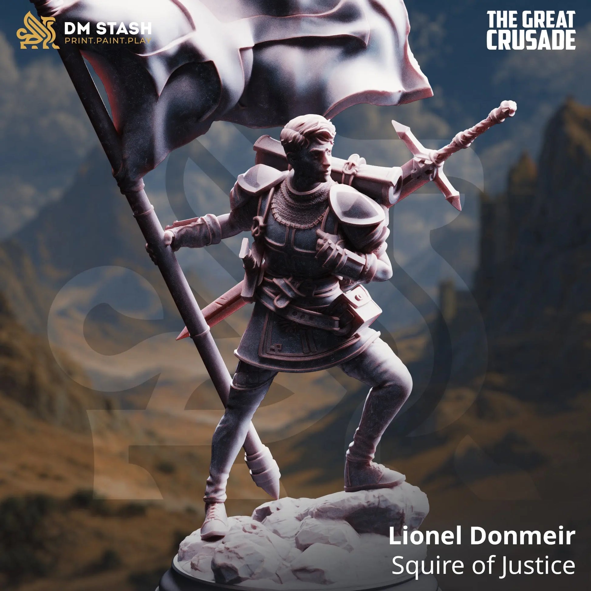 3D Printed Resin Miniature | 32mm Scale | The Great Crusade - Human - Six Sided Society Coventry UK