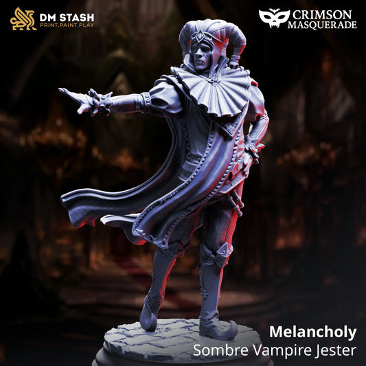 3D Printed Resin Miniature | 32mm Scale | Crimson Masquerade - Vampire Six Sided Society