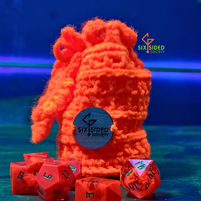 Vibrant Neon Crochet Dice Bag | Bold Style for Your Math Rocks!