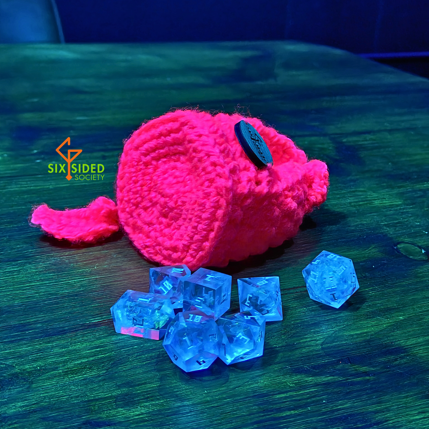 Vibrant Neon Crochet Dice Bag | Bold Style for Your Math Rocks!