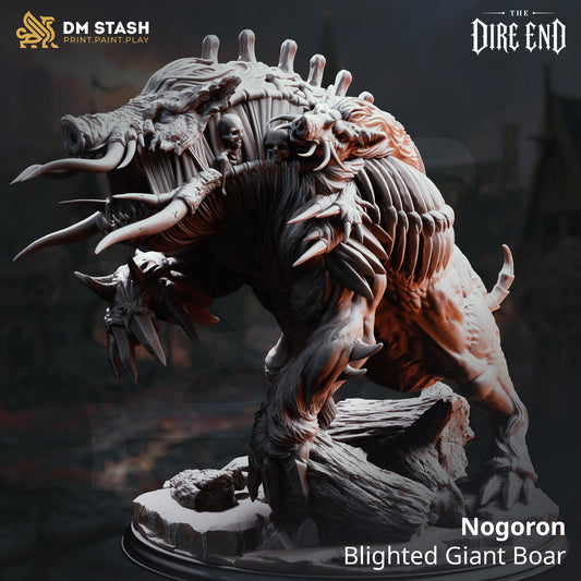 3D Printed Resin Miniature | Large Monstrosity | Blighted Giant Boar Six Sided Society