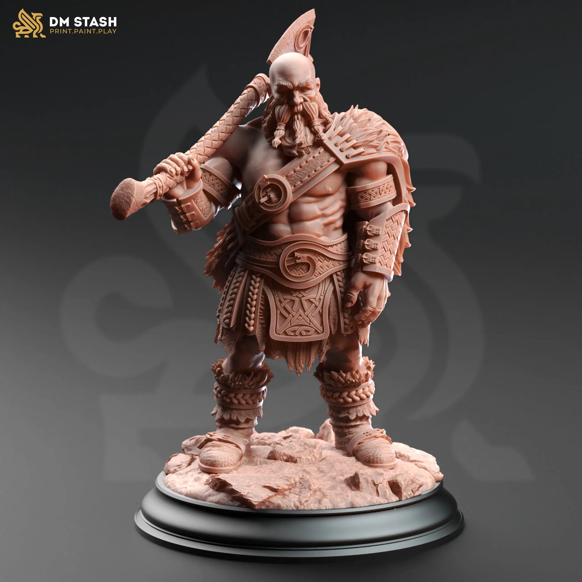 3D Printed Resin Miniature | 32mm Scale |  The Wild Hunt - Dwarf - Six Sided Society