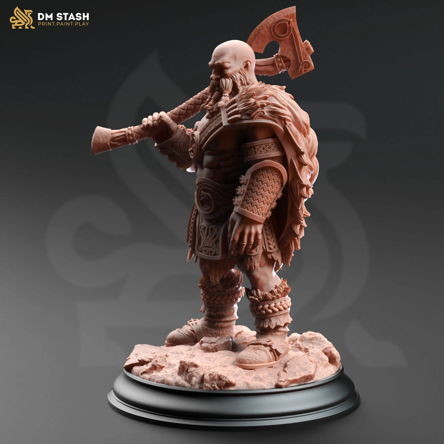 3D Printed Resin Miniature | 32mm Scale |  The Wild Hunt - Dwarf - Six Sided Society