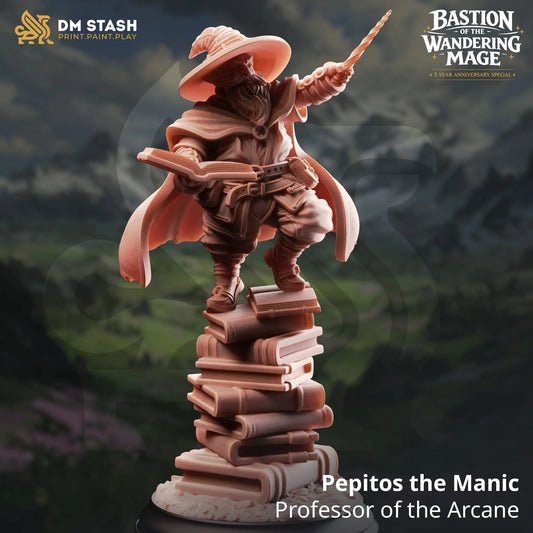 3D Printed Resin Miniature | 32mm Scale | Wandering Mage - Gnome Six Sided Society