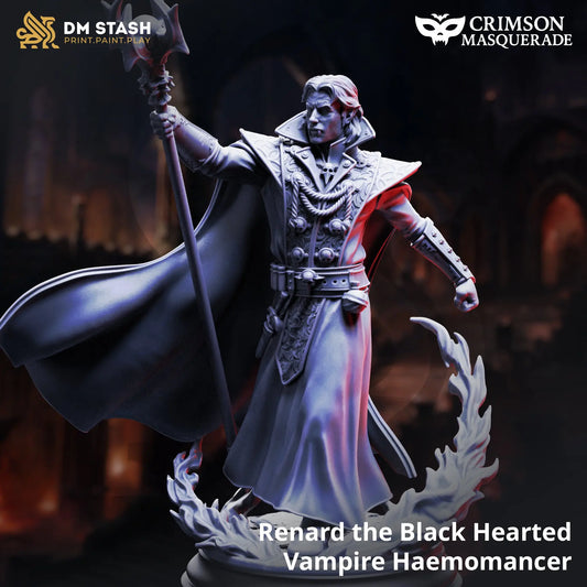 3D Printed Resin Miniature | 32mm Scale | Crimson Masquerade - Vampire Six Sided Society