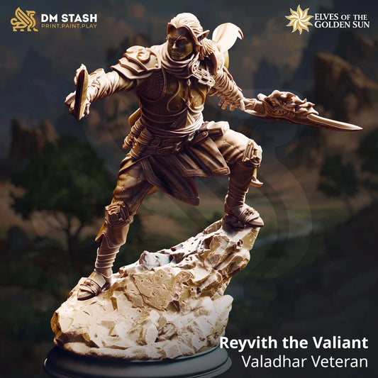 3D Printed Resin Miniature | 32mm Scale |   The Golden Sun - Sun Elf - Six Sided Society
