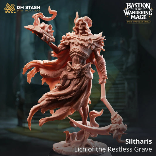 3D Printed Resin Miniature | Medium Monsters |  Lich of the Restless Grave