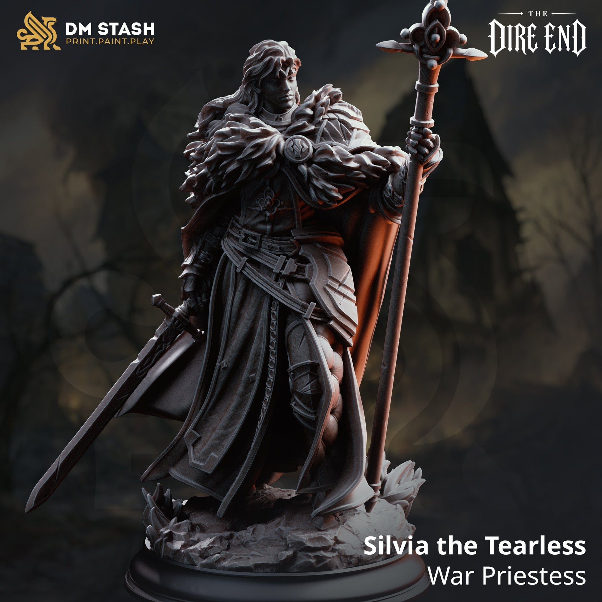 3D Printed Resin Miniature | 32mm Scale | The Dire End - Human Six Sided Society