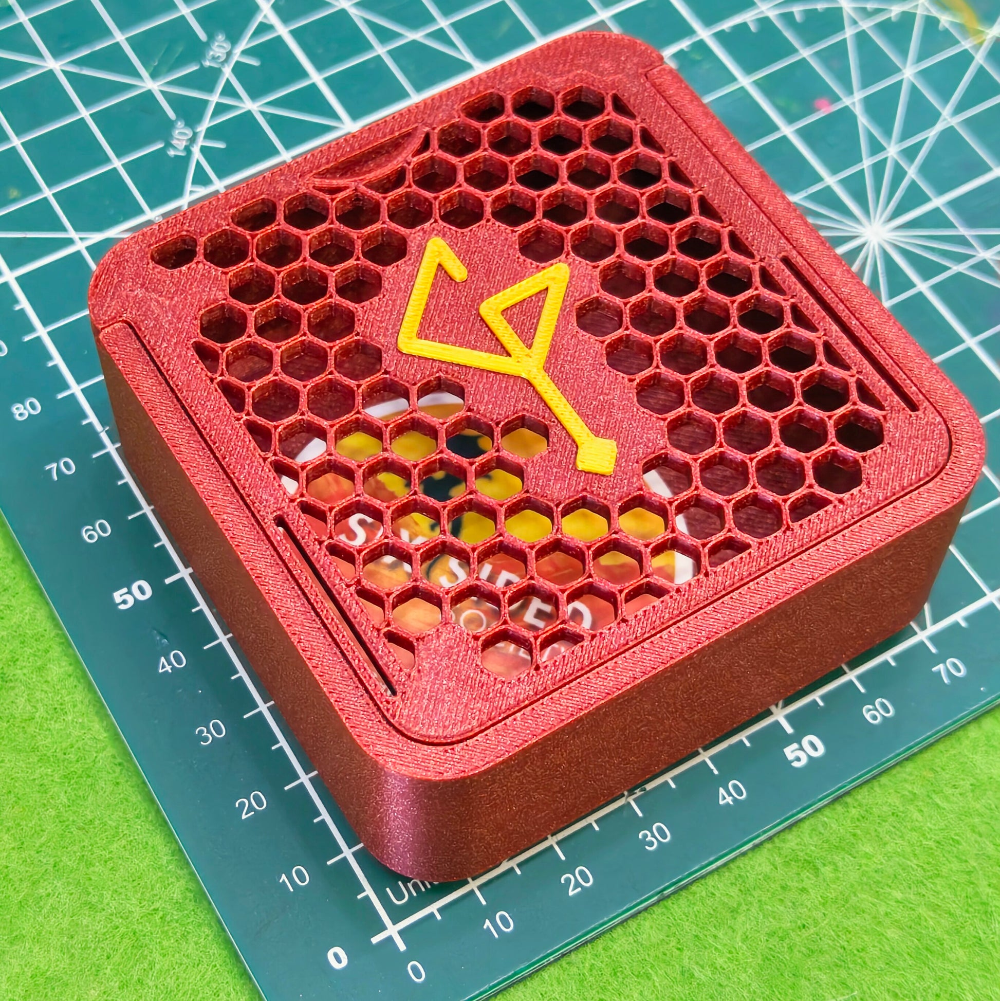 3D-printed D20 dice trinket box by Six Sided Society, tabletop gaming storage for Dungeons & Dragons, RPG dice organizer, eco-friendly gift box for dice collectors and dungeon masters, perfect accessory for board games and role-playing sessions