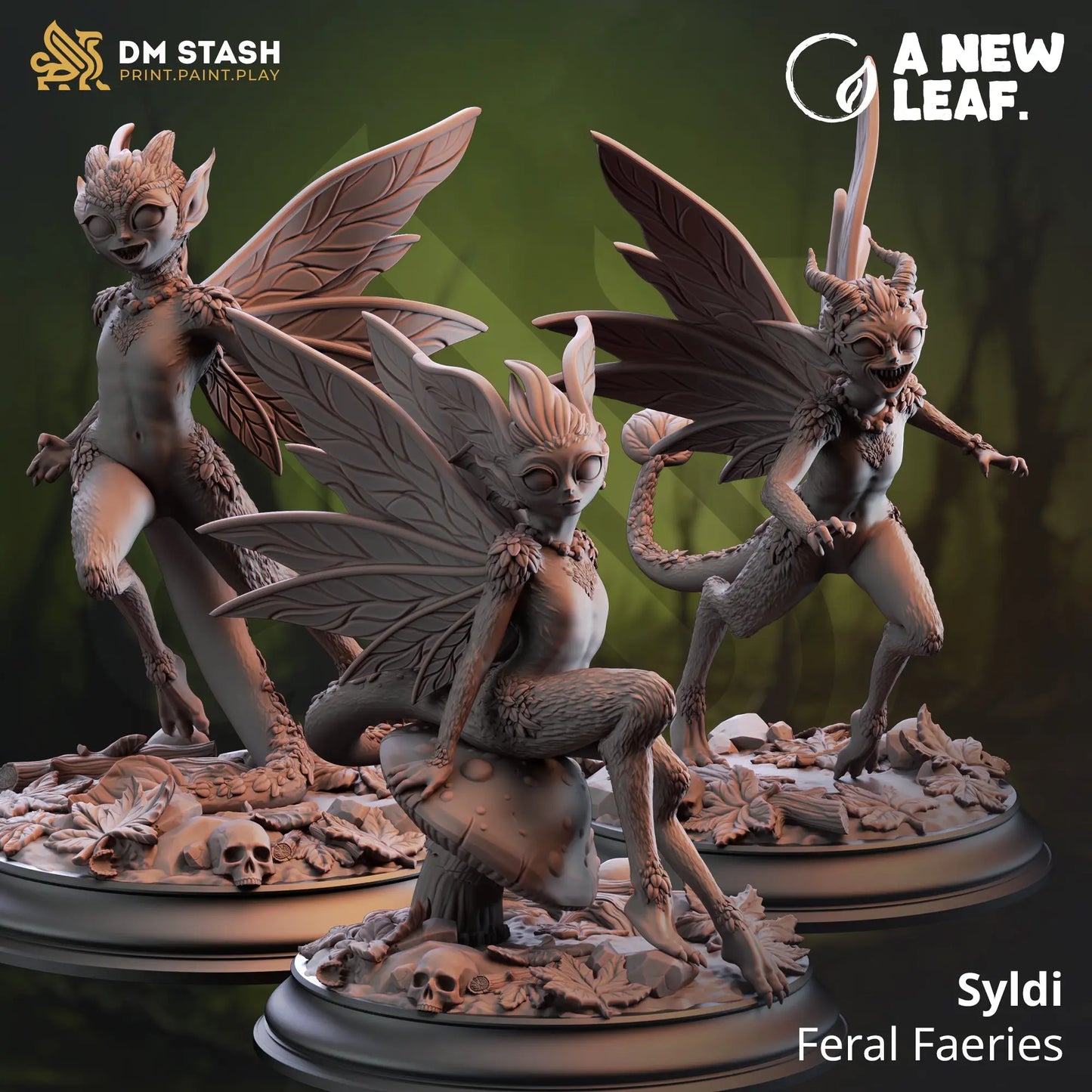 3D Printed Resin Miniature | Small Monsters | Three Feral Faeries