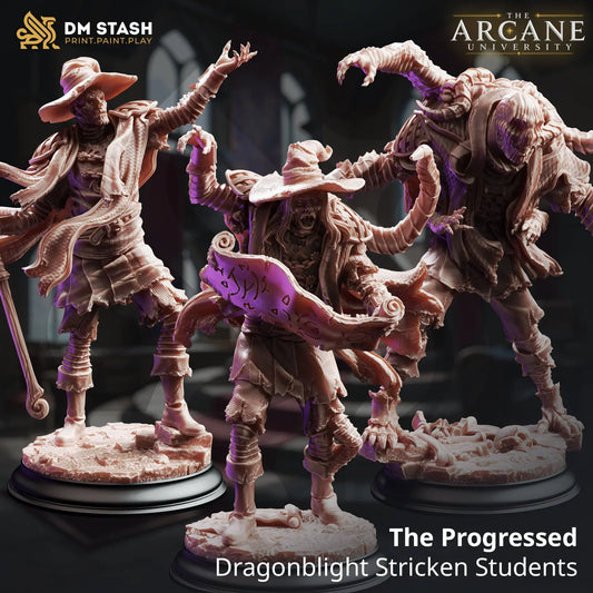 3D Printed Resin Miniature | Medium Monsters | Three Dragonblight Stricken Students