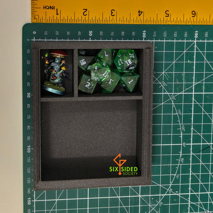 3D-printed book-shaped trinket box for tabletop gaming dice, miniatures, and cards – perfect Dungeons & Dragons storage solution with magnetic closure and nature-inspired design, ideal for RPG players and collectors in Coventry.