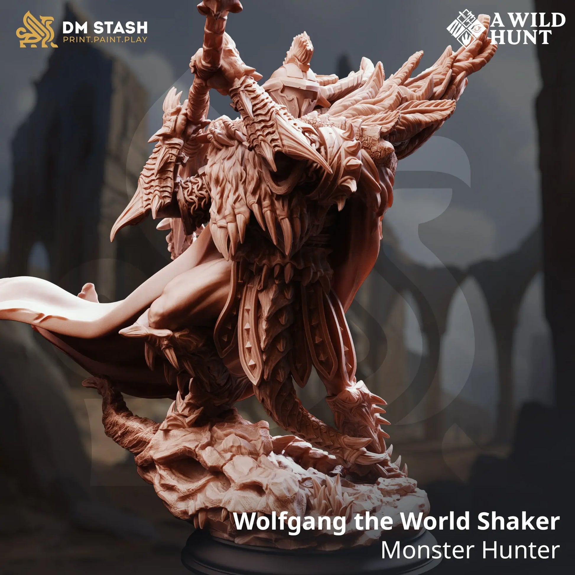 3D Resin Miniature | 32mm Scale |  The Wild Hunt - Human - Six Sided Society