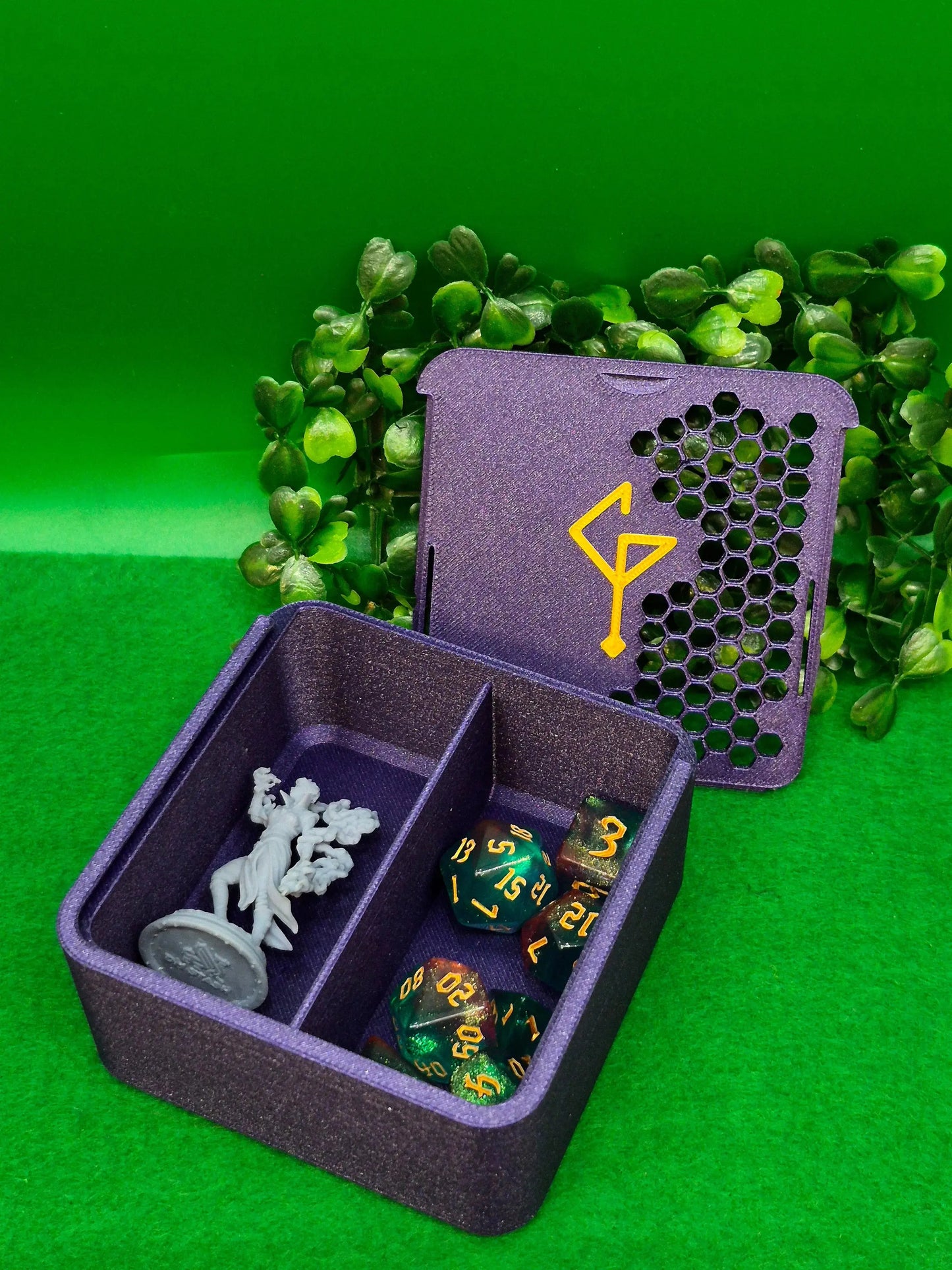 3D Printed Dice Box | Six Sided Society Brand Signature Dice Trinket Box | Medium Six Sided Society