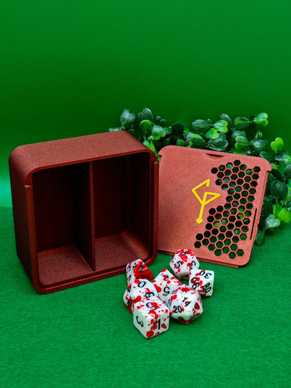 3D Printed Dice Box | Six Sided Society Brand Signature Dice Trinket Box | Medium Six Sided Society