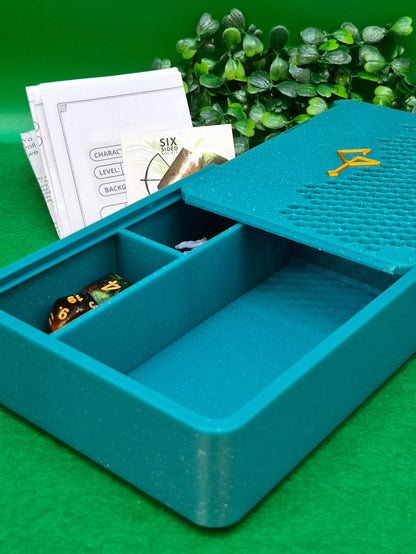 3D Printed Dice Box | Six Sided Society Brand Signature Dice Trinket Box | Large Six Sided Society
